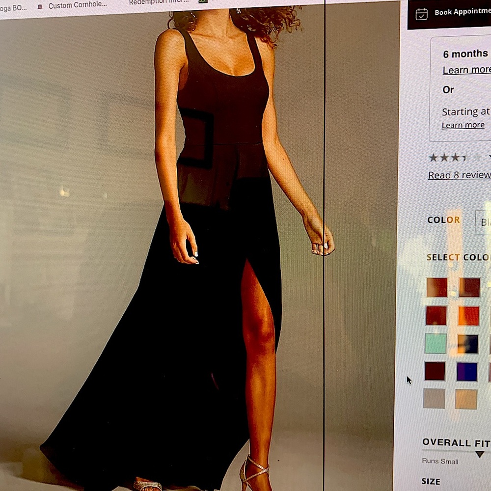 NWT Black Evening Gown/Bridesmaid dress Size 6